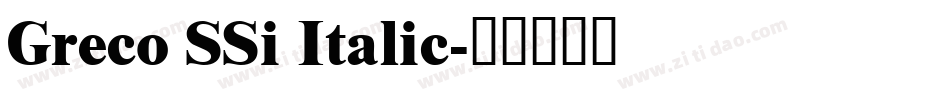 Greco SSi Italic字体转换